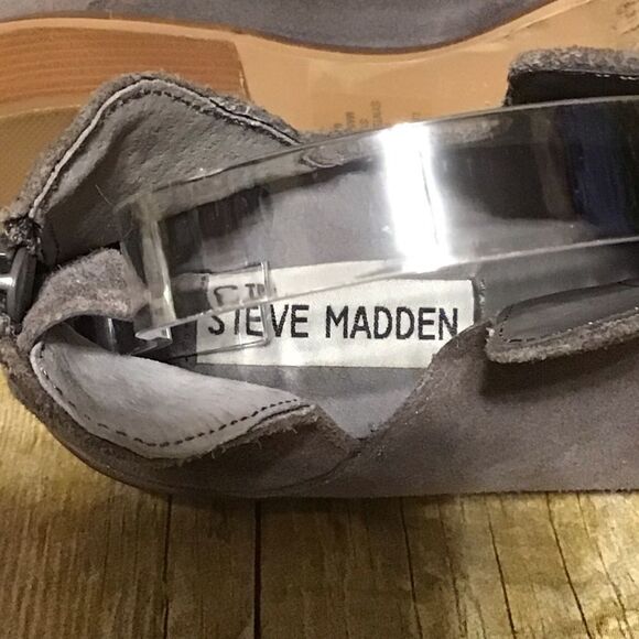 Steve Madden Gray Leather Lancaster Bootie 7M‎ - Picture 7 of 8